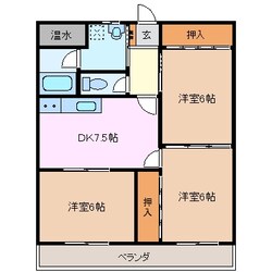 シャトー江ケ室の物件間取画像